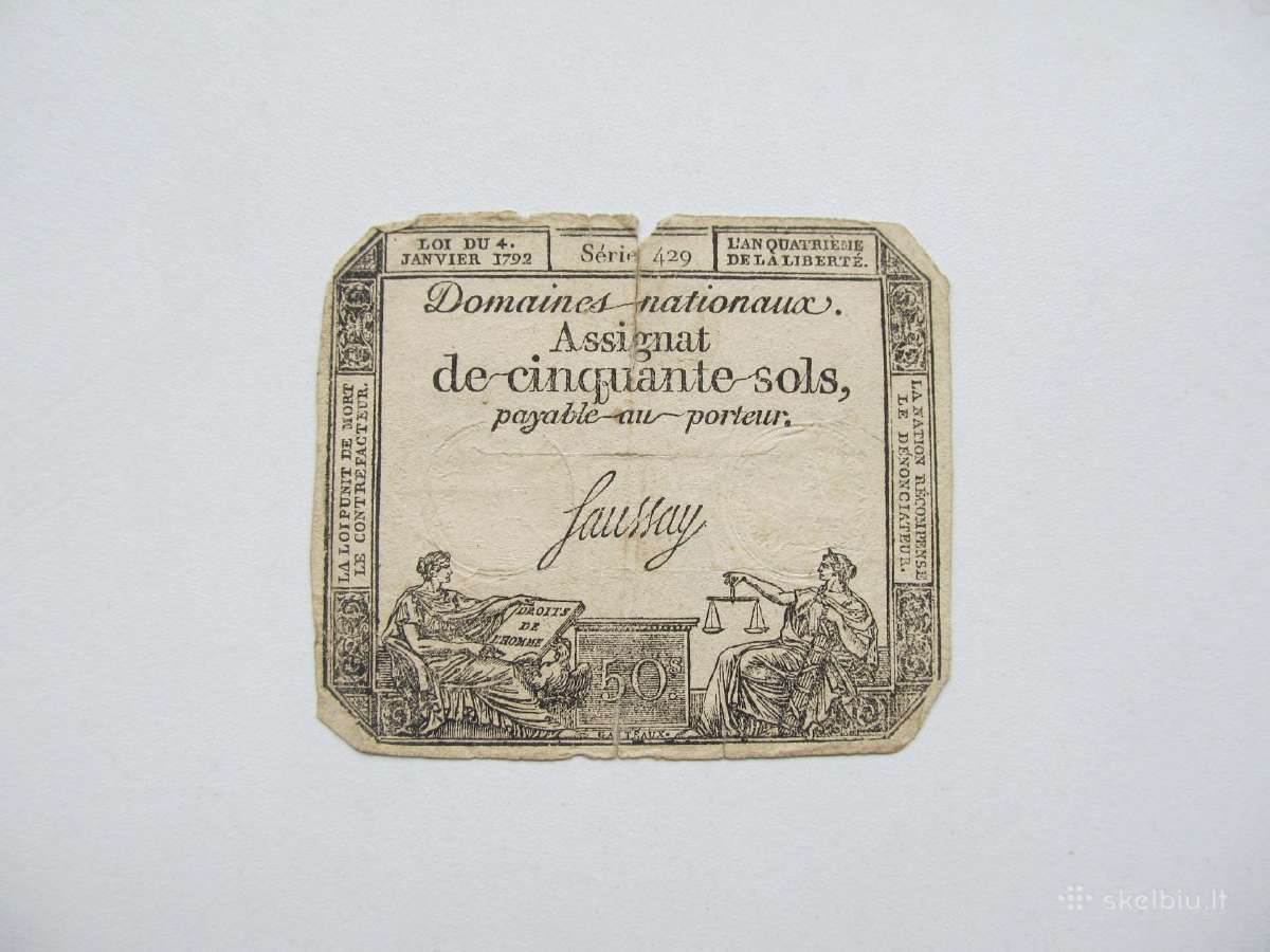 50 soliu , Prancūzija , 1792