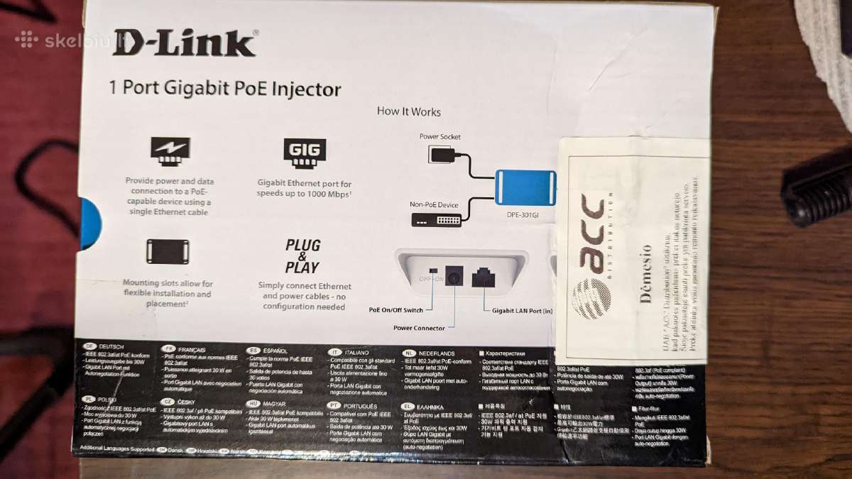 D-link Gigabit Poe injector Dpe301gi - € 38 - nuotraukos Nr. 2