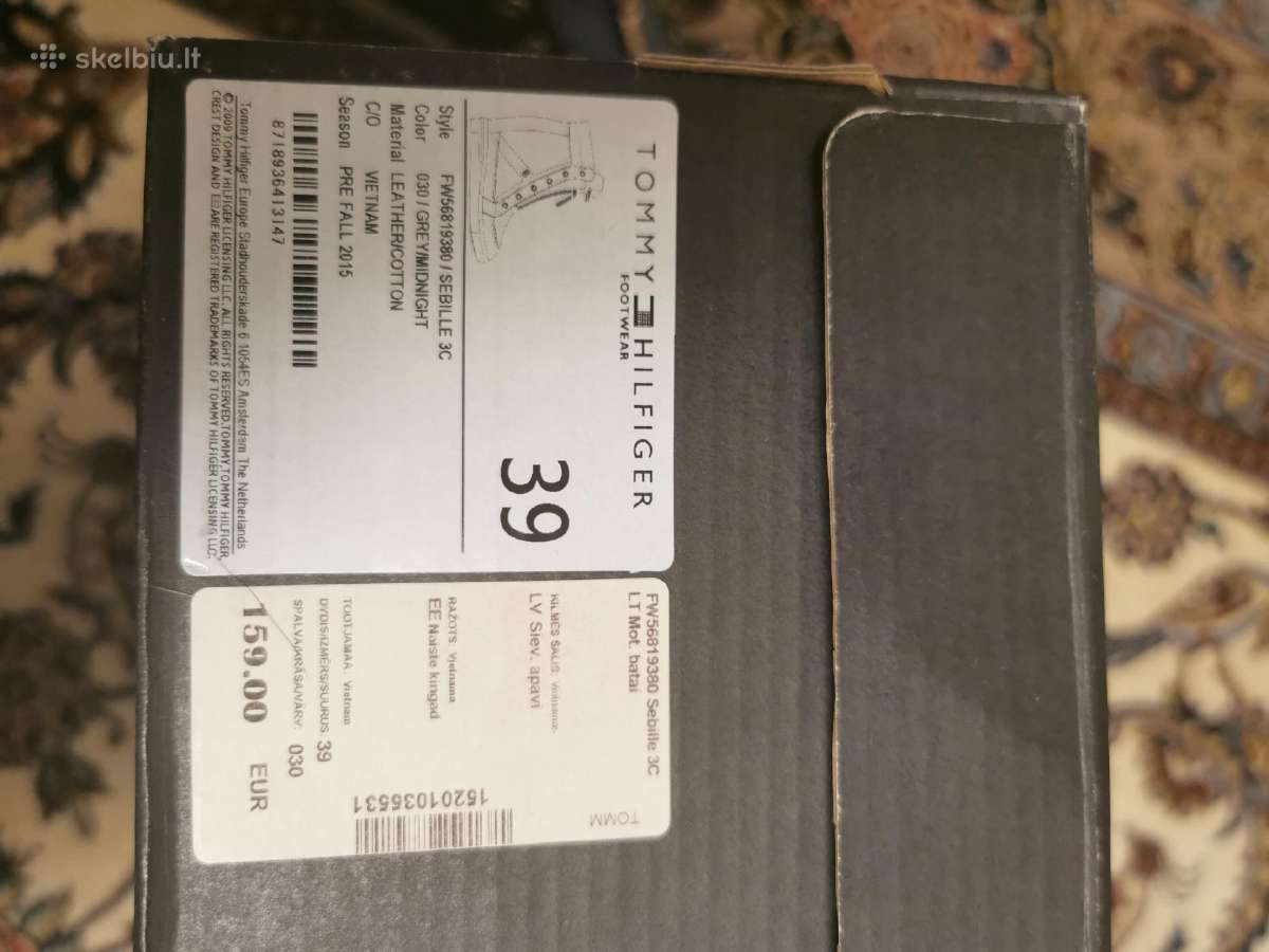 Originalūs Tommy Hilfiger aulinukai. 39 dydis - nuotraukos Nr. 8