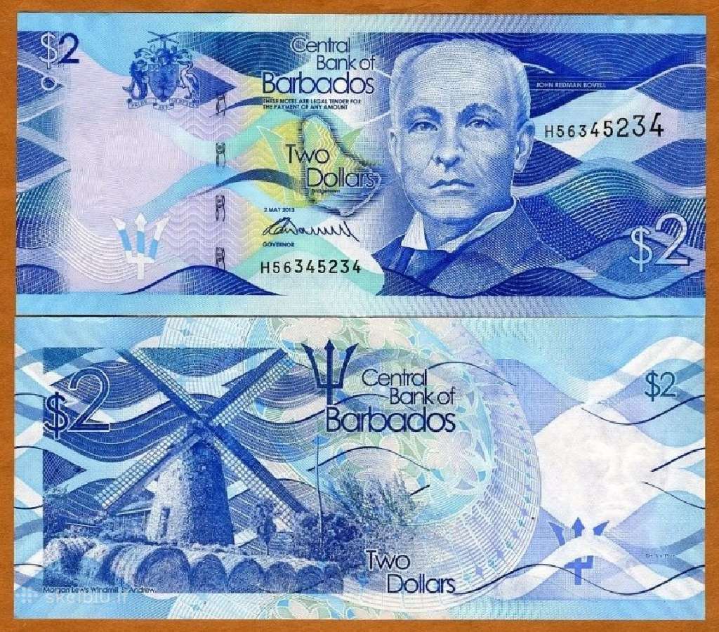 Barbadosas 2 Dollars 2013m. P73 Unc | Skelbiu.lt Barbadosas 2 Dollars 2013m. P73 Unc