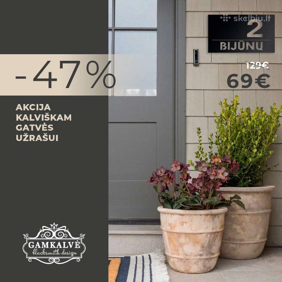 Kalviškas gatvės užrašas -lentelė iki -50% pigiau - nuotraukos Nr. 4