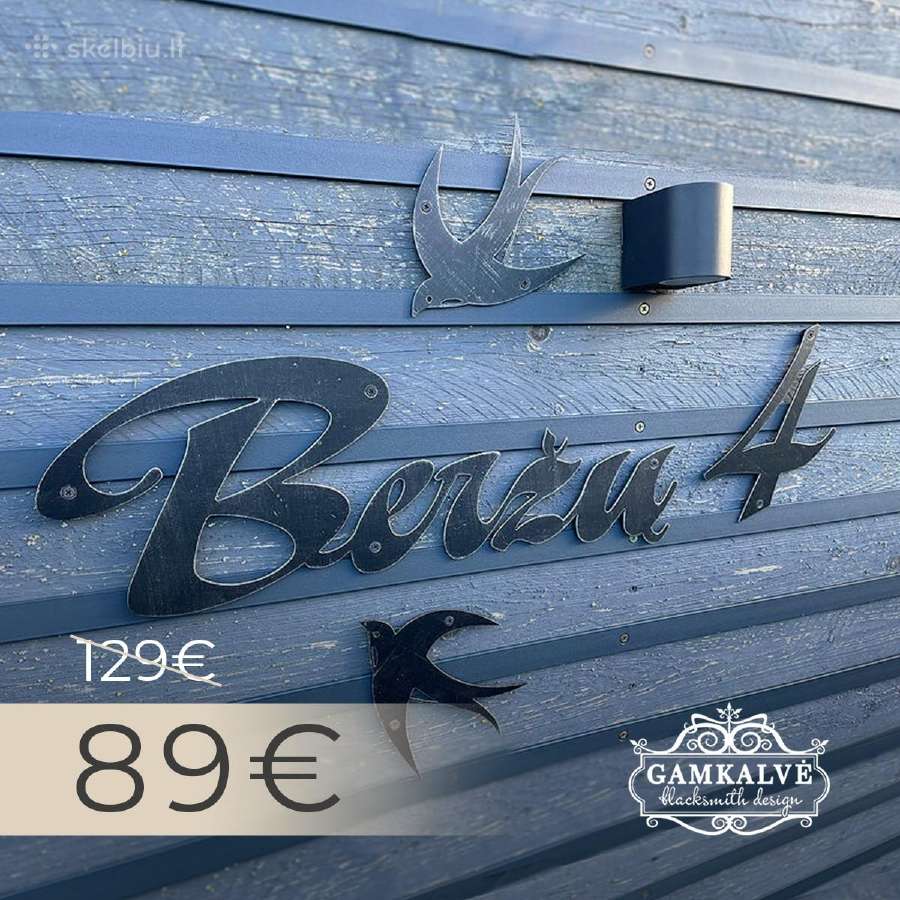 Kalviškas gatvės užrašas -lentelė iki -50% pigiau