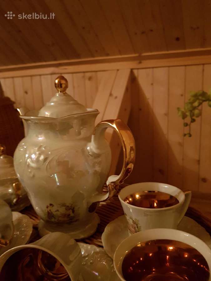 Prabangus ,paauksuotas porceleno servyzas kavai - nuotraukos Nr. 7