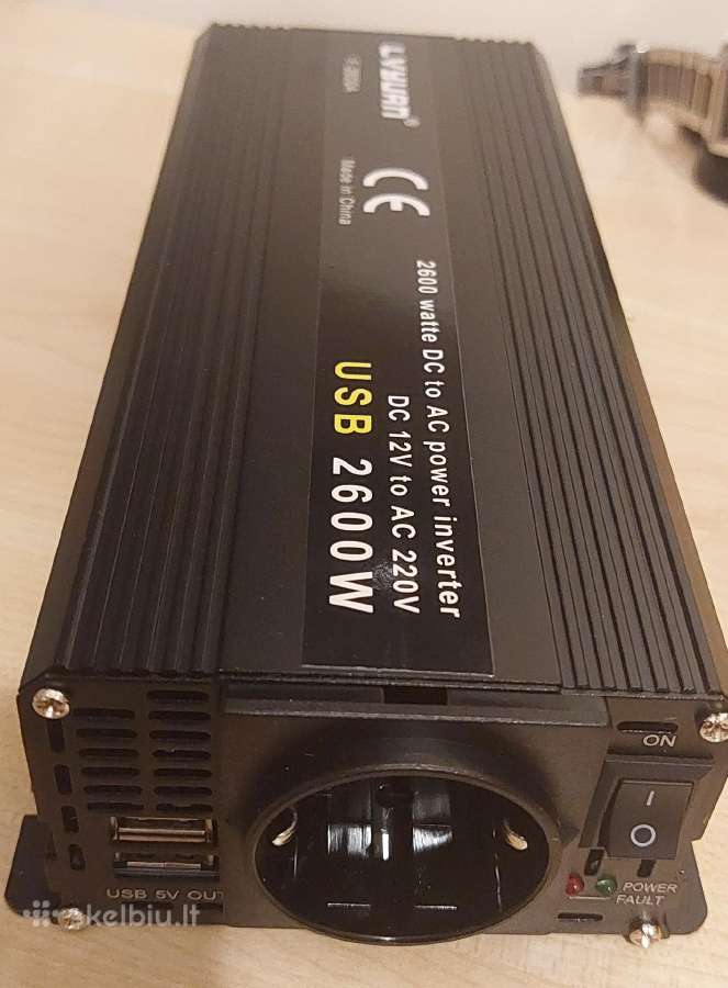 Įtampos keitiklis – inverteris 12v-220v 2600w