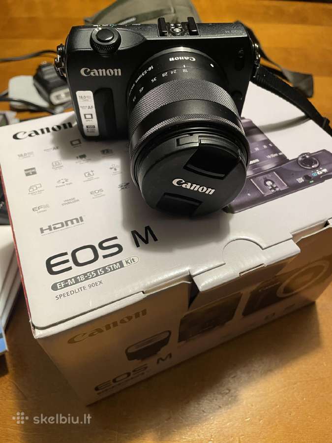 Sisteminis Canon EOS M fotoaparatas su priedais - nuotraukos Nr. 2