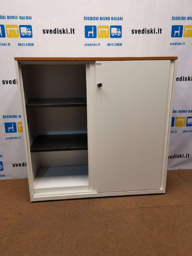 Ahrend Balta Metalinė Spintelė Su Ąžuolo Viršumi - nuotraukos Nr. 3