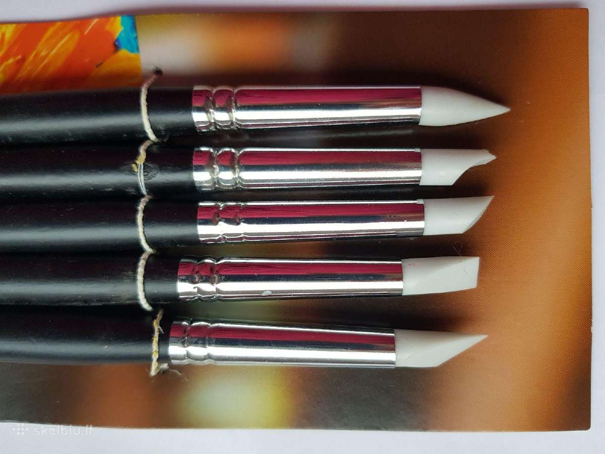 Silikoniniai Teptukai kūrybai - 5 vnt.