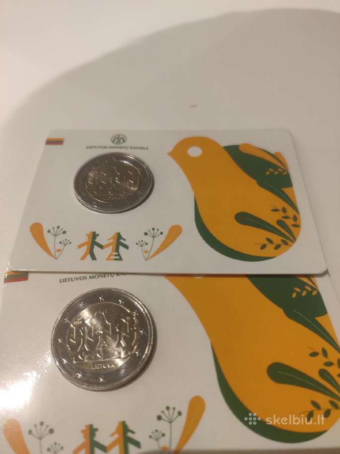 Dainų šventė 2eur Unc kortelėje.