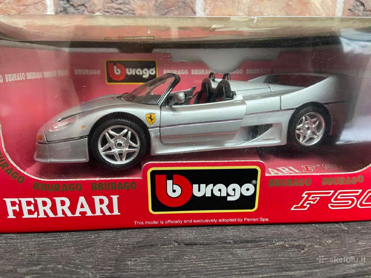 Ferrari F50 Bburago modelis naujas pakuoteje 1:18 - nuotraukos Nr. 2