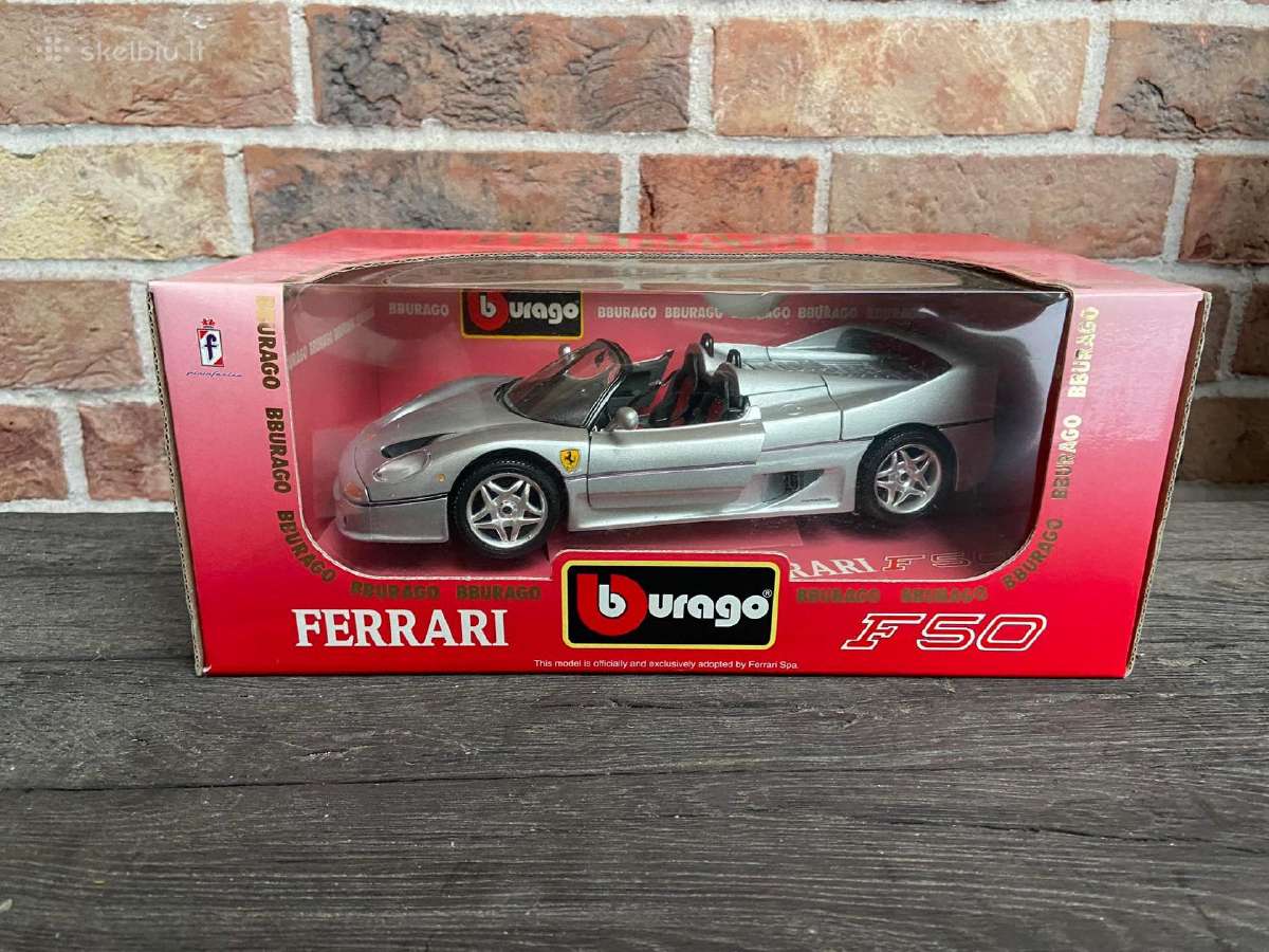 Ferrari F50 Bburago modelis naujas pakuoteje 1:18