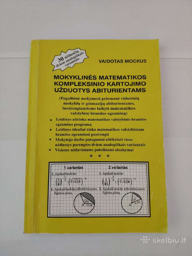 10-12 klasės matematikos knygos ruoštis egzaminams - nuotraukos Nr. 3