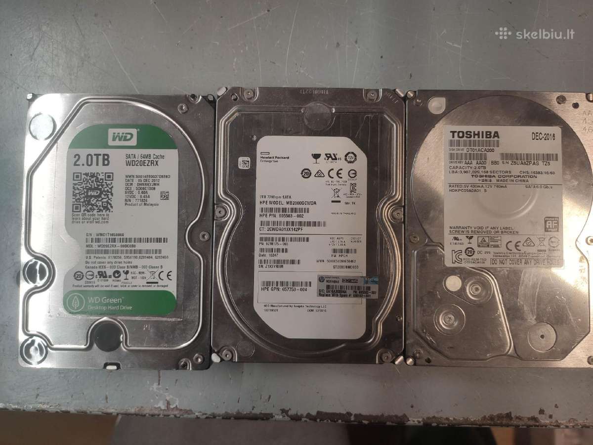 2tb diskai- su labai mažu išdirbiu - nuotraukos Nr. 3