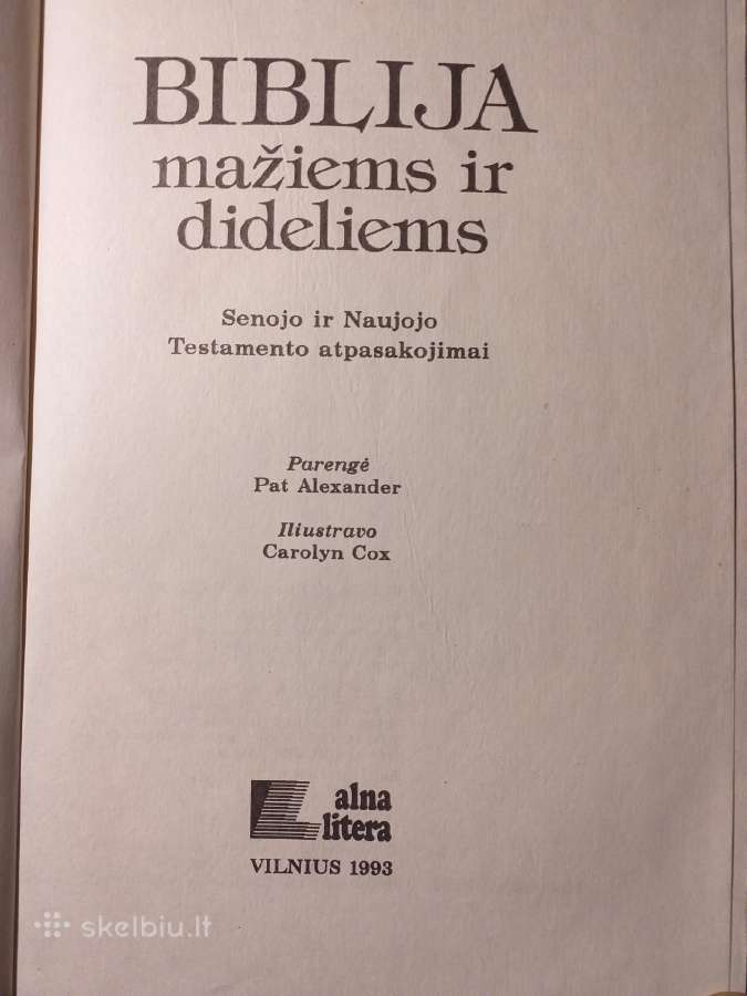 Biblija mažiems ir dideliems - nuotraukos Nr. 2