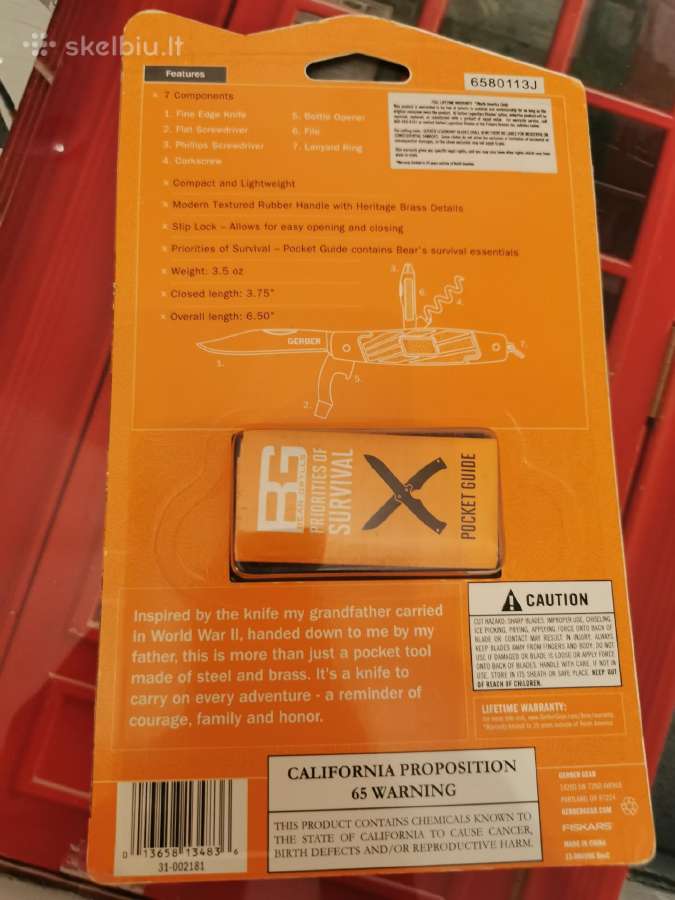 Gerber bear grills grandfather knife multi tool - nuotraukos Nr. 3