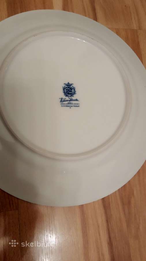Reta lėkštė. Cobalt Weimar German Porcelain. - nuotraukos Nr. 5