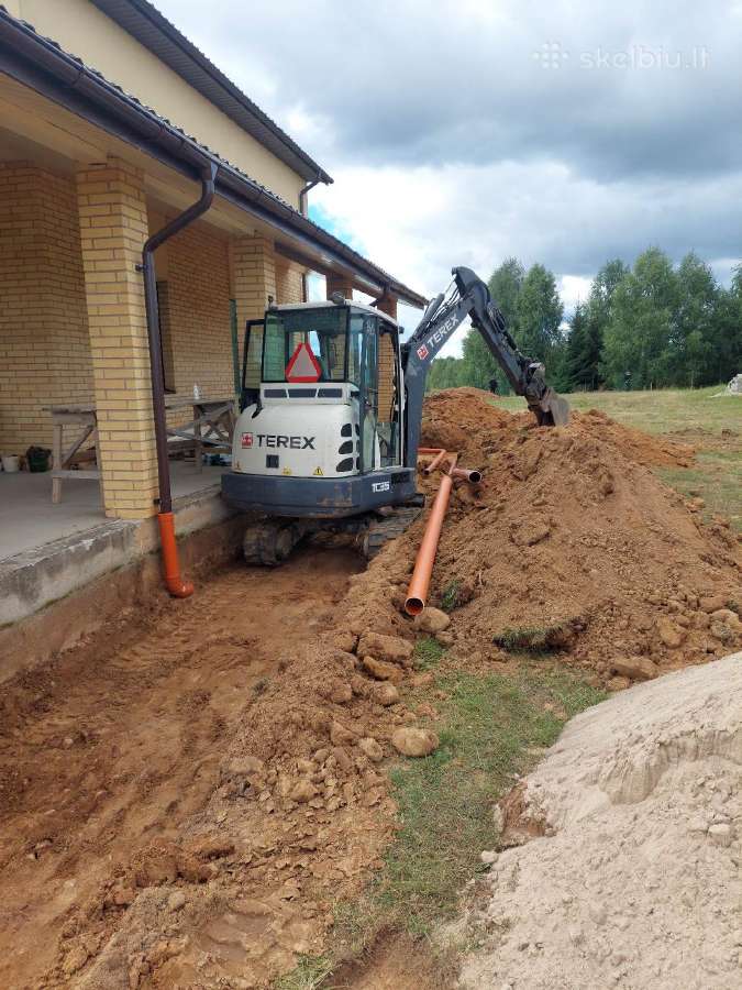 Mini ekskavatoriaus, minikrautuvo paslaugos - nuotraukos Nr. 37