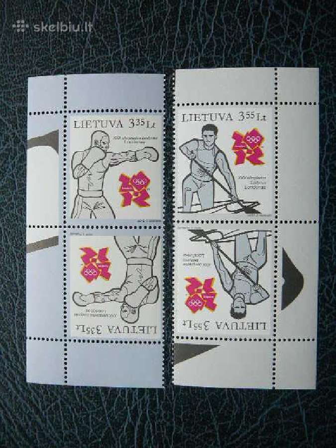 Olimpines vasaros Lietuva 2012 Mnh lit1108/9tb