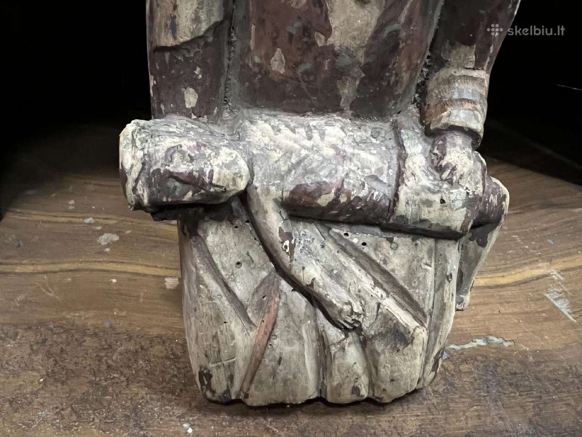 Antikvarinė medinė skulptūrėlė Pieta - nuotraukos Nr. 2