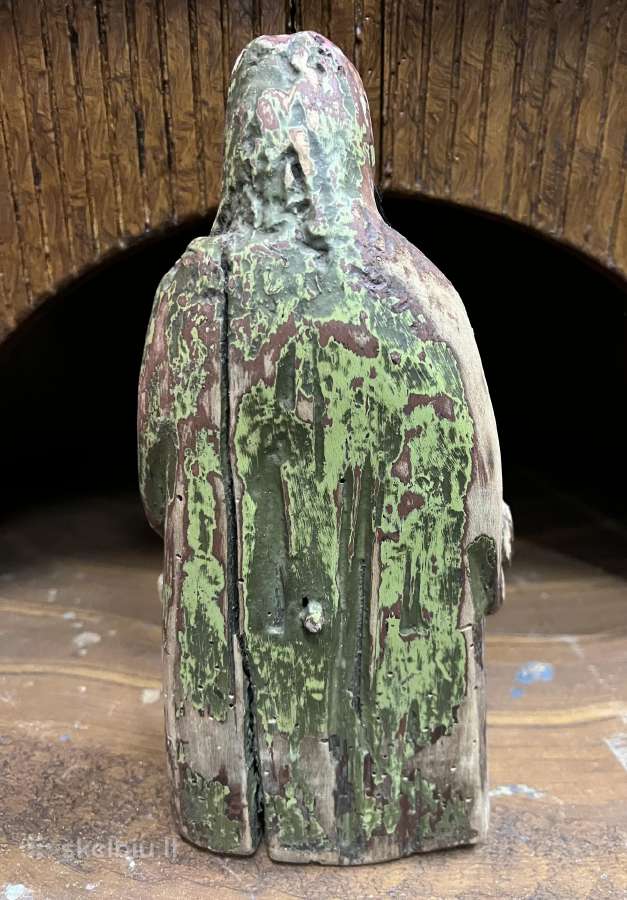 Antikvarinė medinė skulptūrėlė Pieta - nuotraukos Nr. 4