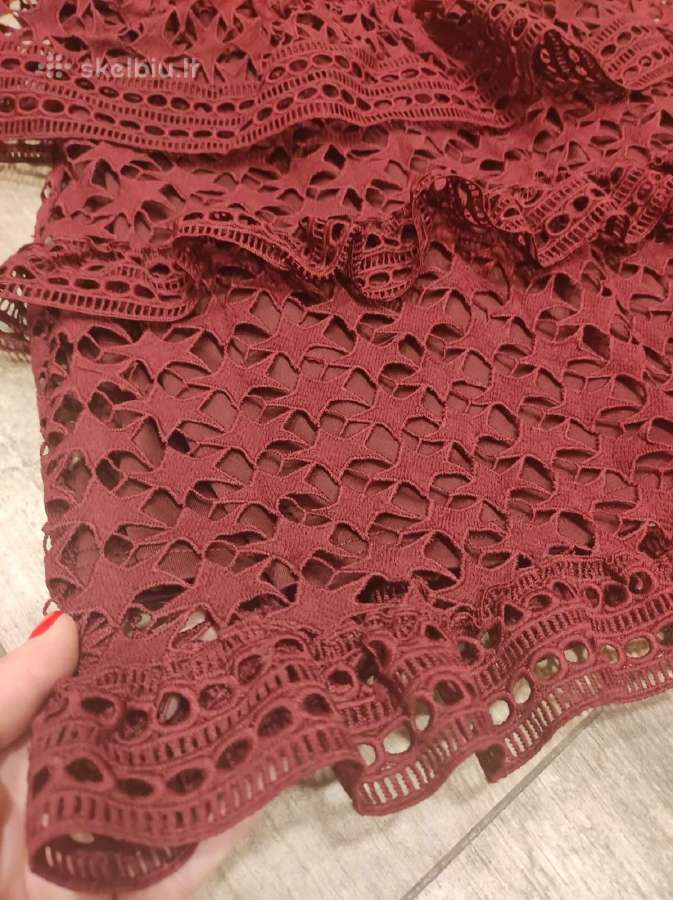 Bordo spalvos proginė suknelė - nuotraukos Nr. 8