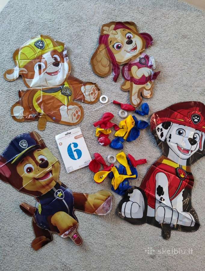 Paw Patrol balionų rinkinys su skaičiumi - nuotraukos Nr. 3
