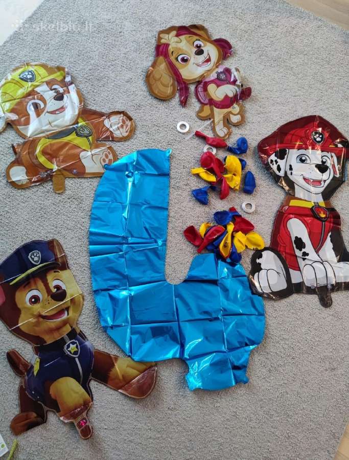 Paw Patrol balionų rinkinys su skaičiumi - nuotraukos Nr. 4