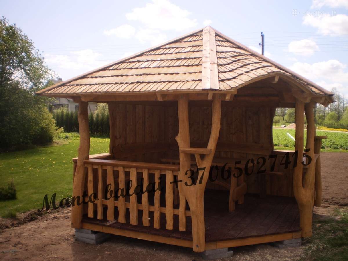Pavėsinė Penkiakampė , pavesines, lauko baldai - nuotraukos Nr. 4