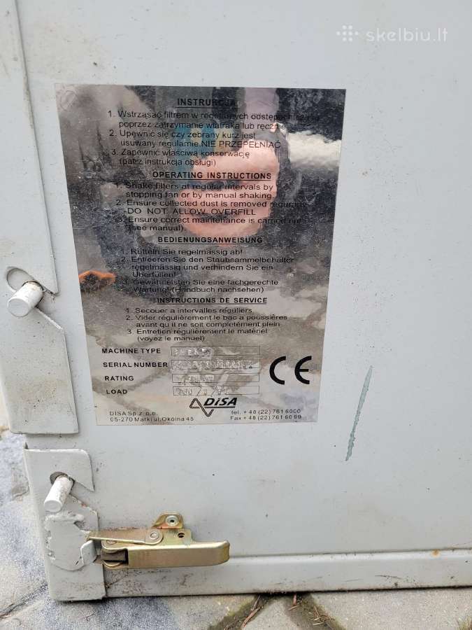 Pramoninis dulkių surinktuvas Dise - nuotraukos Nr. 4