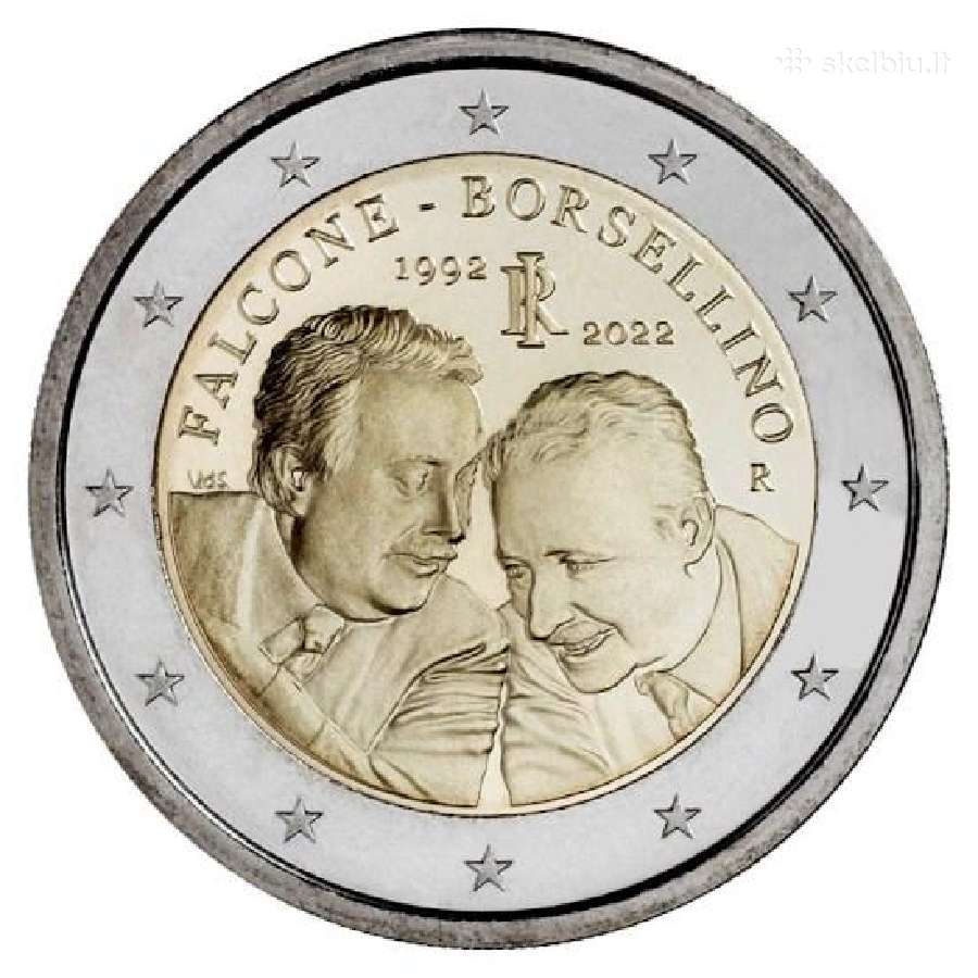 2022 Italija 2 eurų monetos Unc