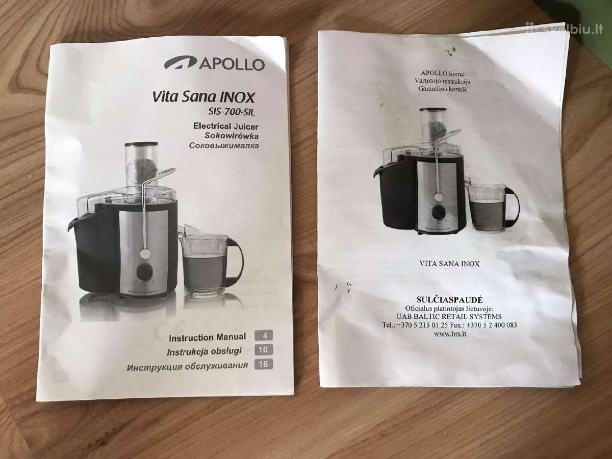 Sulčiaspaudė Apollo Sis-700-sil Vita Sana - nuotraukos Nr. 2