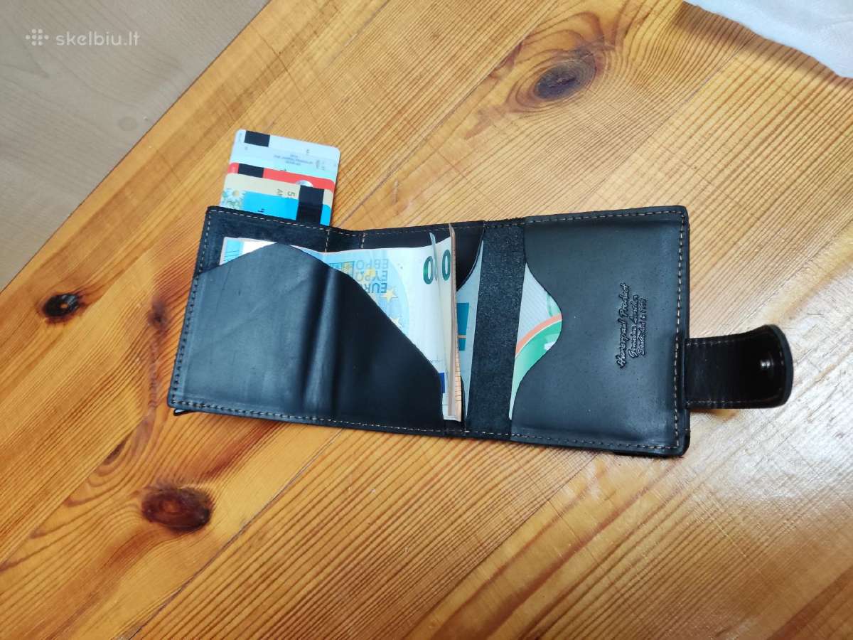 Odinė automatinė piniginė su Rfid apsauga - nuotraukos Nr. 2
