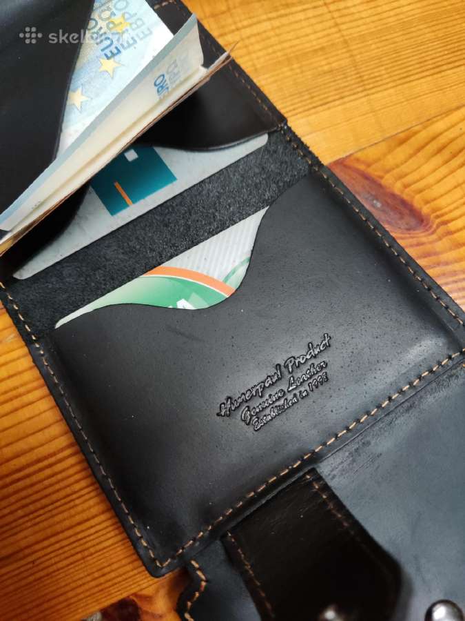 Odinė automatinė piniginė su Rfid apsauga - nuotraukos Nr. 5