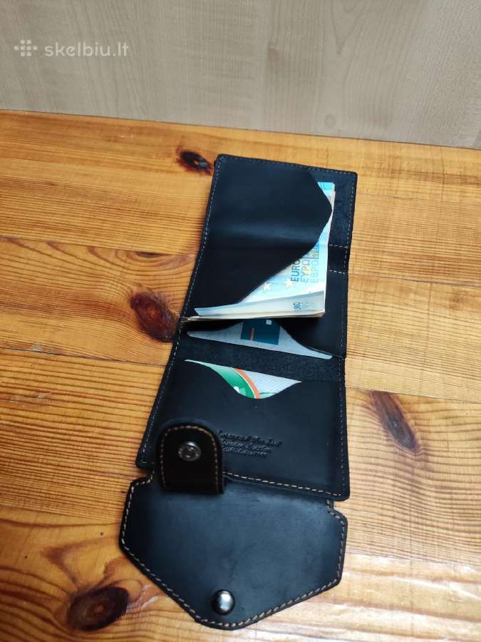 Odinė automatinė piniginė su Rfid apsauga - nuotraukos Nr. 3