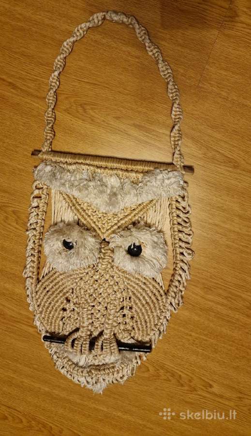 Macrame pakabinama pėlėda - nuotraukos Nr. 2