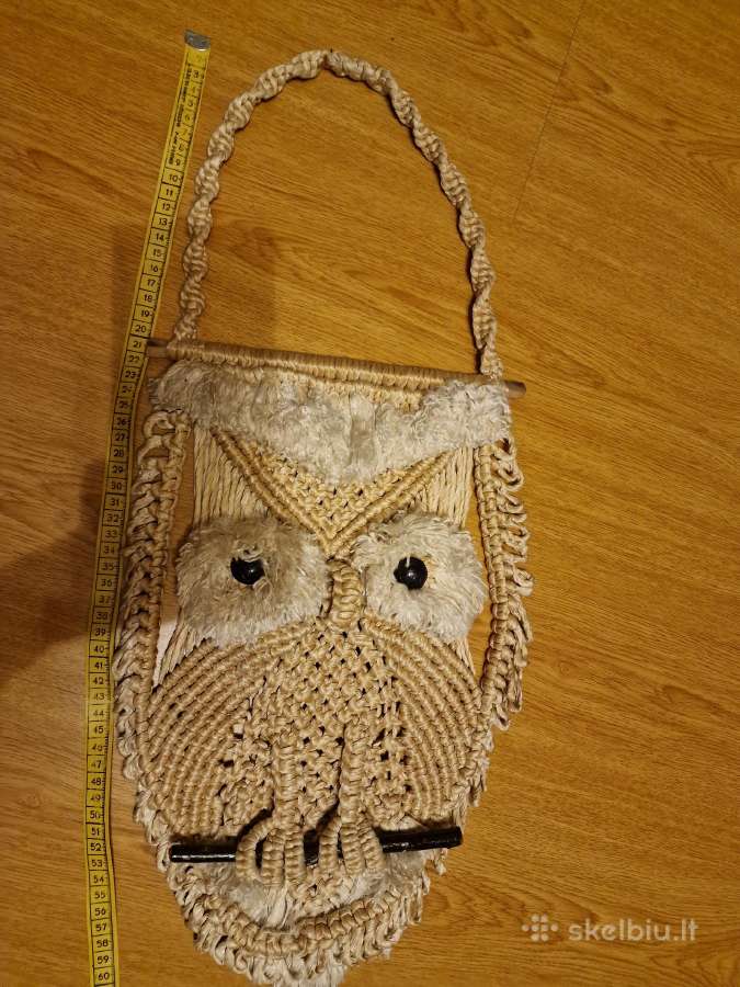 Macrame pakabinama pėlėda - nuotraukos Nr. 4