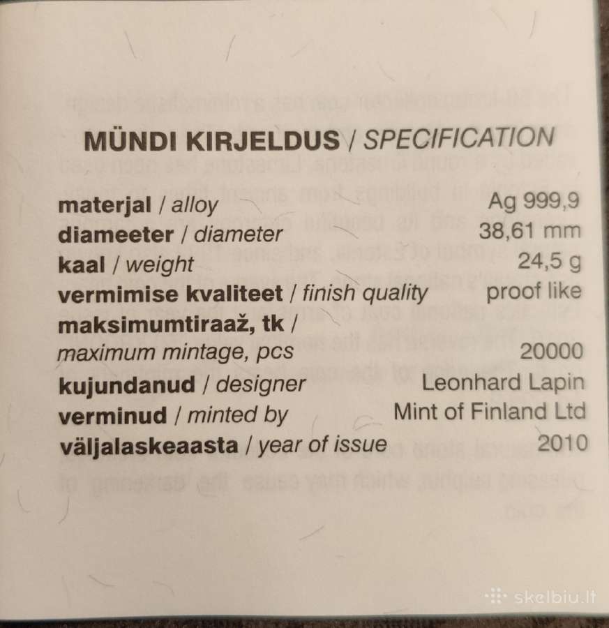 Estija 50 kronų 2010 - nuotraukos Nr. 4