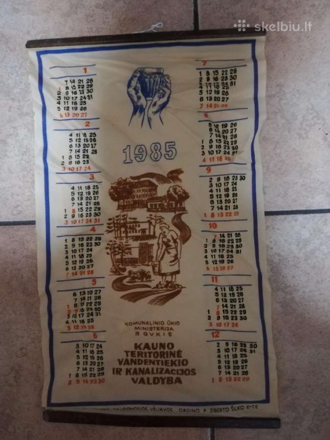 Sovietų laikų sieniniai medžiaginiai kalendoriai