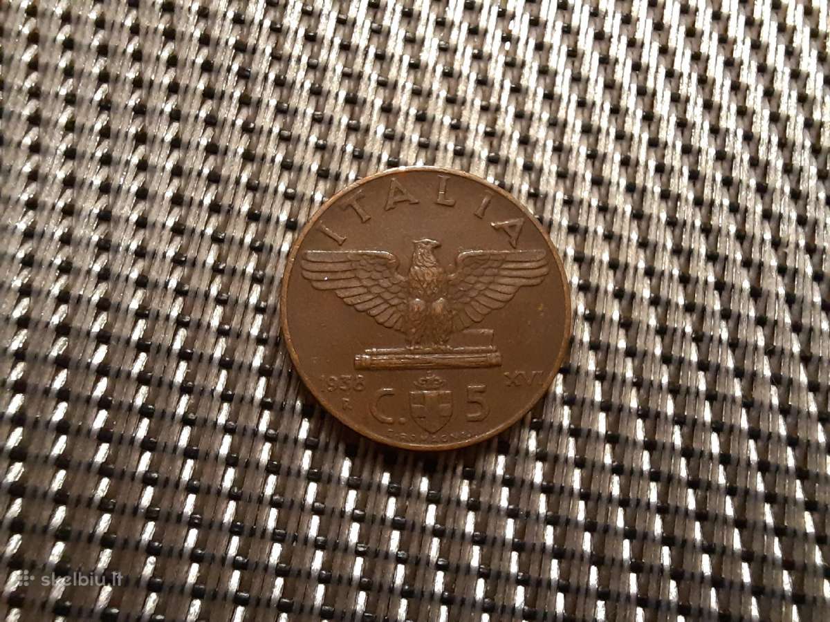 5 centimai 1938 Italija - nuotraukos Nr. 2