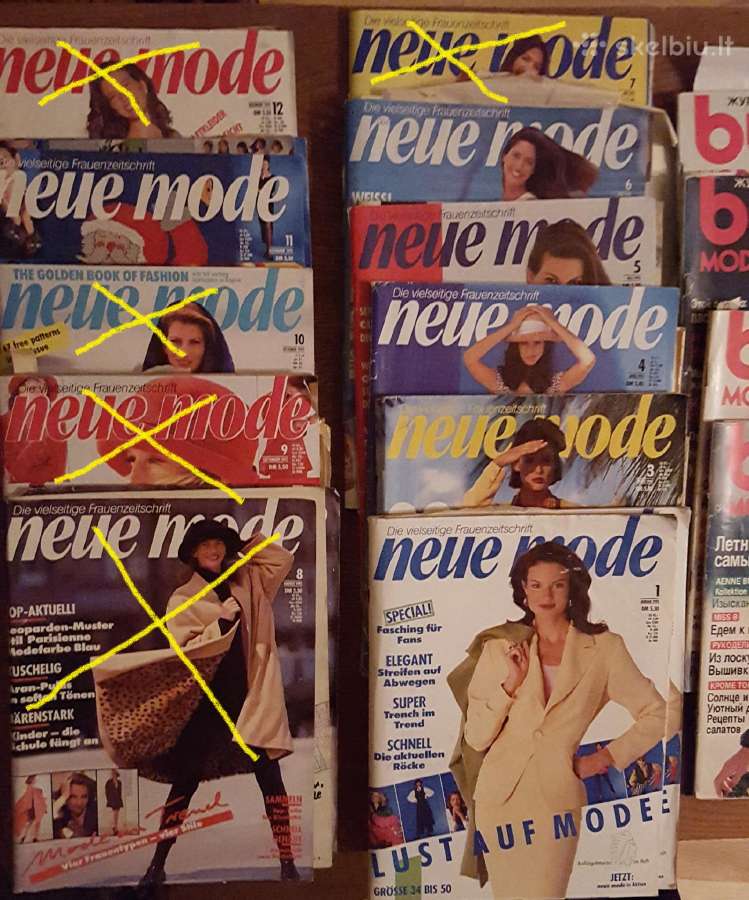Siuvimo žurnalai Neue Mode 1992-1993 - nuotraukos Nr. 4