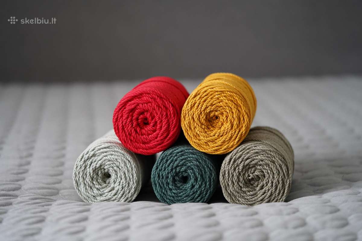 Išparduodam. Macrame virvė. 100proc medvilnė. - nuotraukos Nr. 12