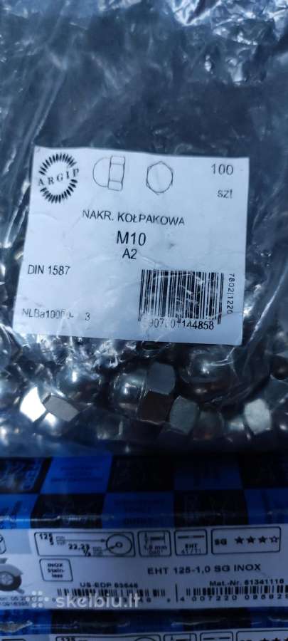M10 uždaros nerūdijančio plieno veržlės