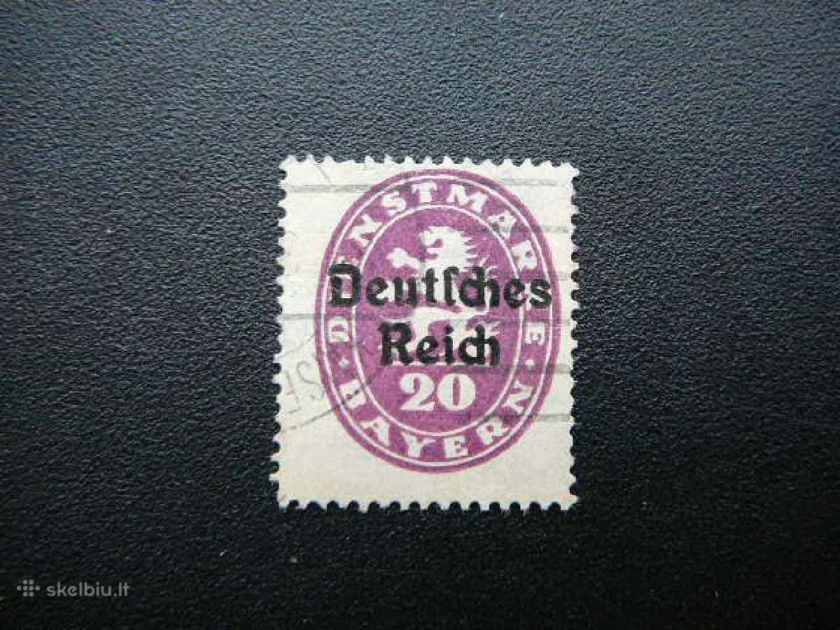Dienstmarken Bavarija Vokietija 1920 vdm37a