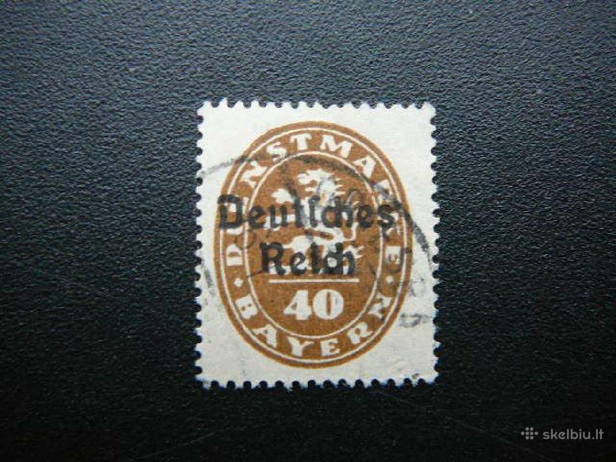 Dienstmarken Bavarija Vokietija 1920 vdm39a