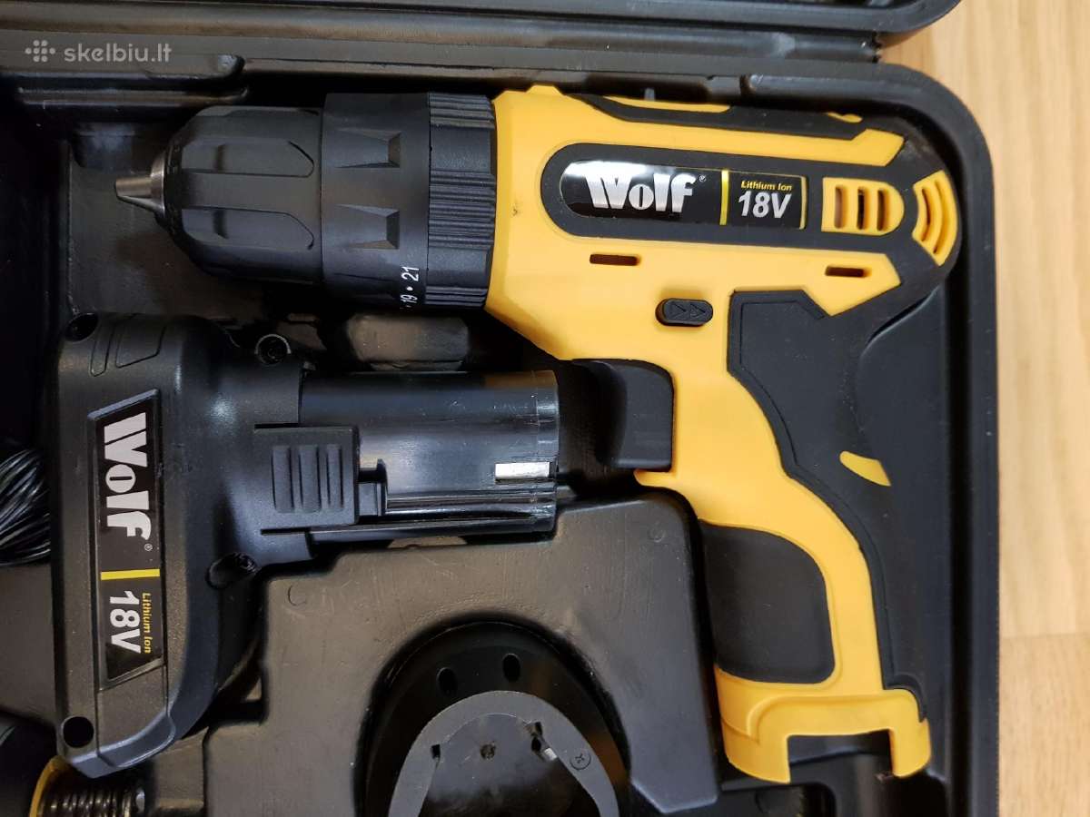 Wolf 18v smūginis grąžštas ir suktuvo rinkinis - nuotraukos Nr. 2