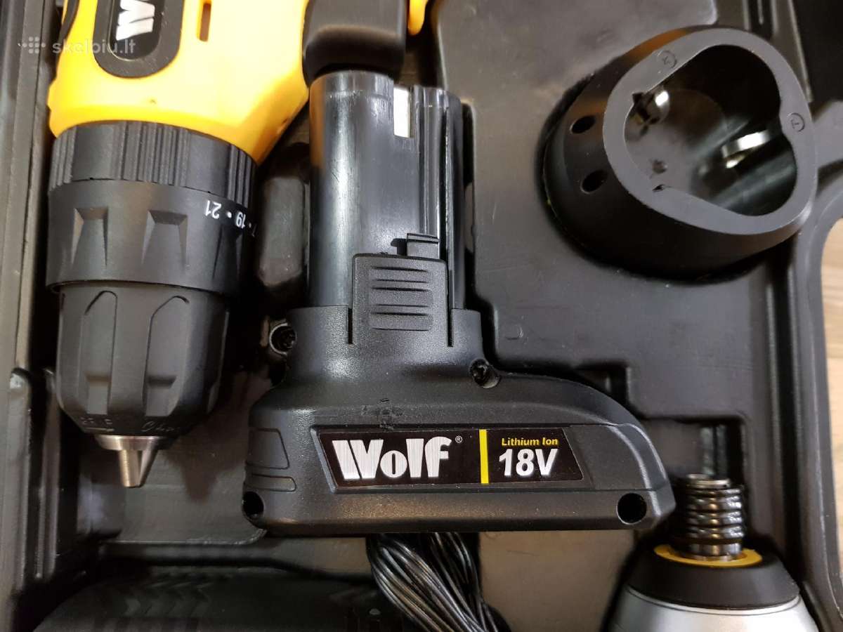 Wolf 18v smūginis grąžštas ir suktuvo rinkinis - nuotraukos Nr. 9