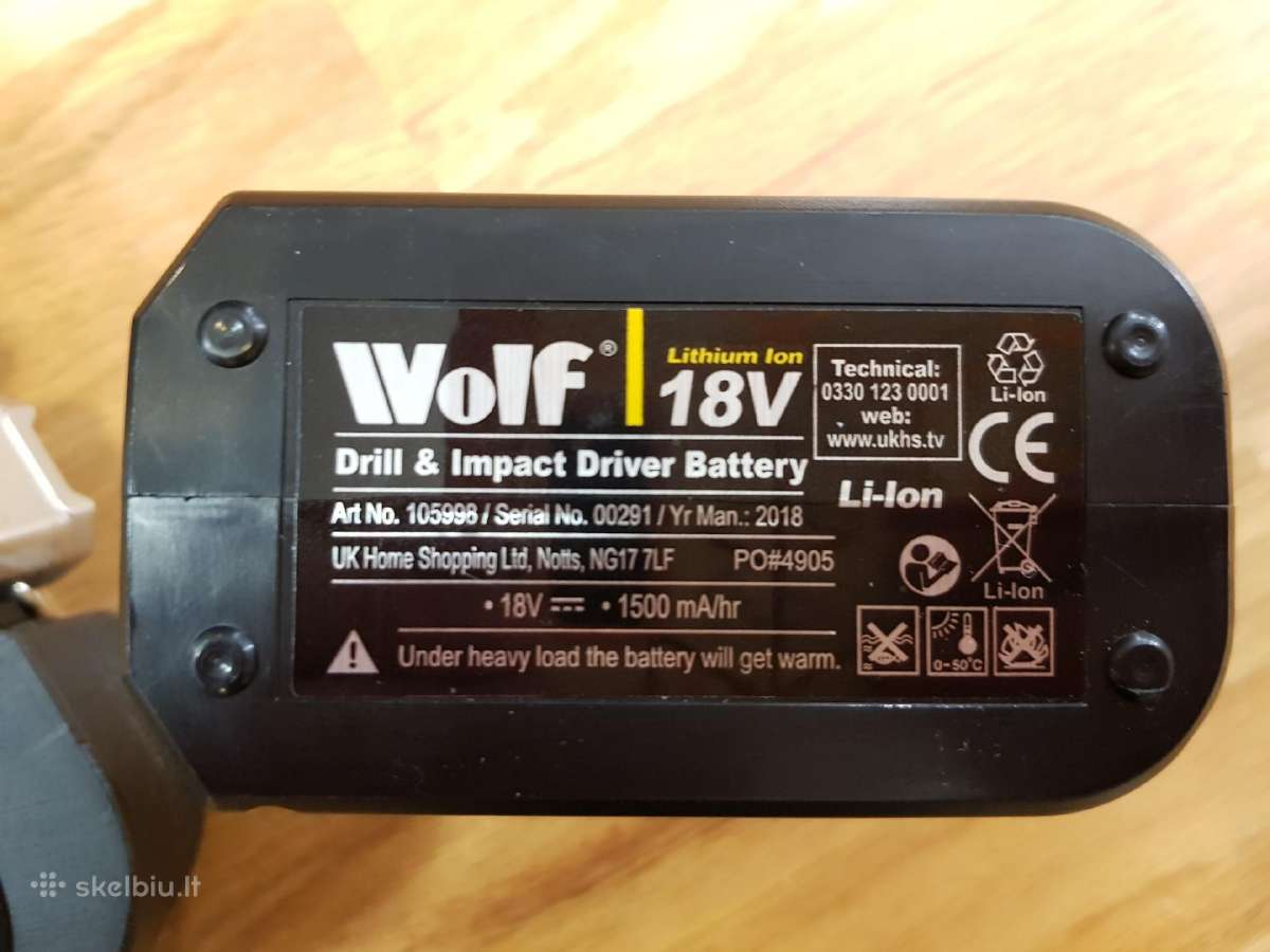 Wolf 18v smūginis grąžštas ir suktuvo rinkinis - nuotraukos Nr. 10