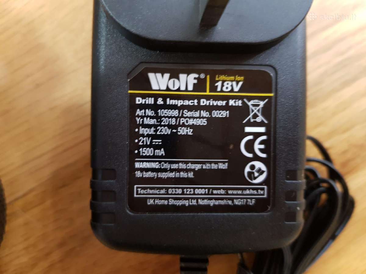 Wolf 18v smūginis grąžštas ir suktuvo rinkinis - nuotraukos Nr. 12