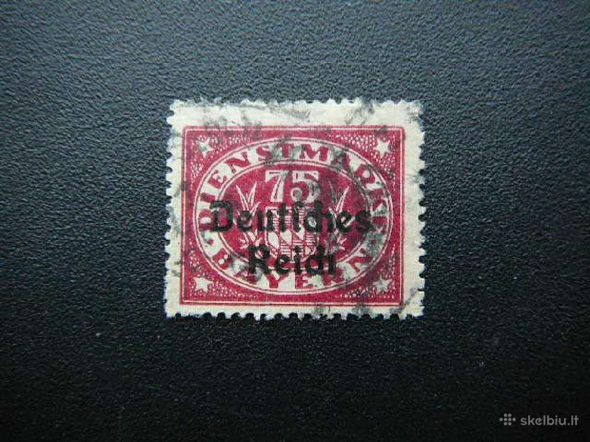 Dienstmarken Bavarija Vokietija 1920 vdm43a