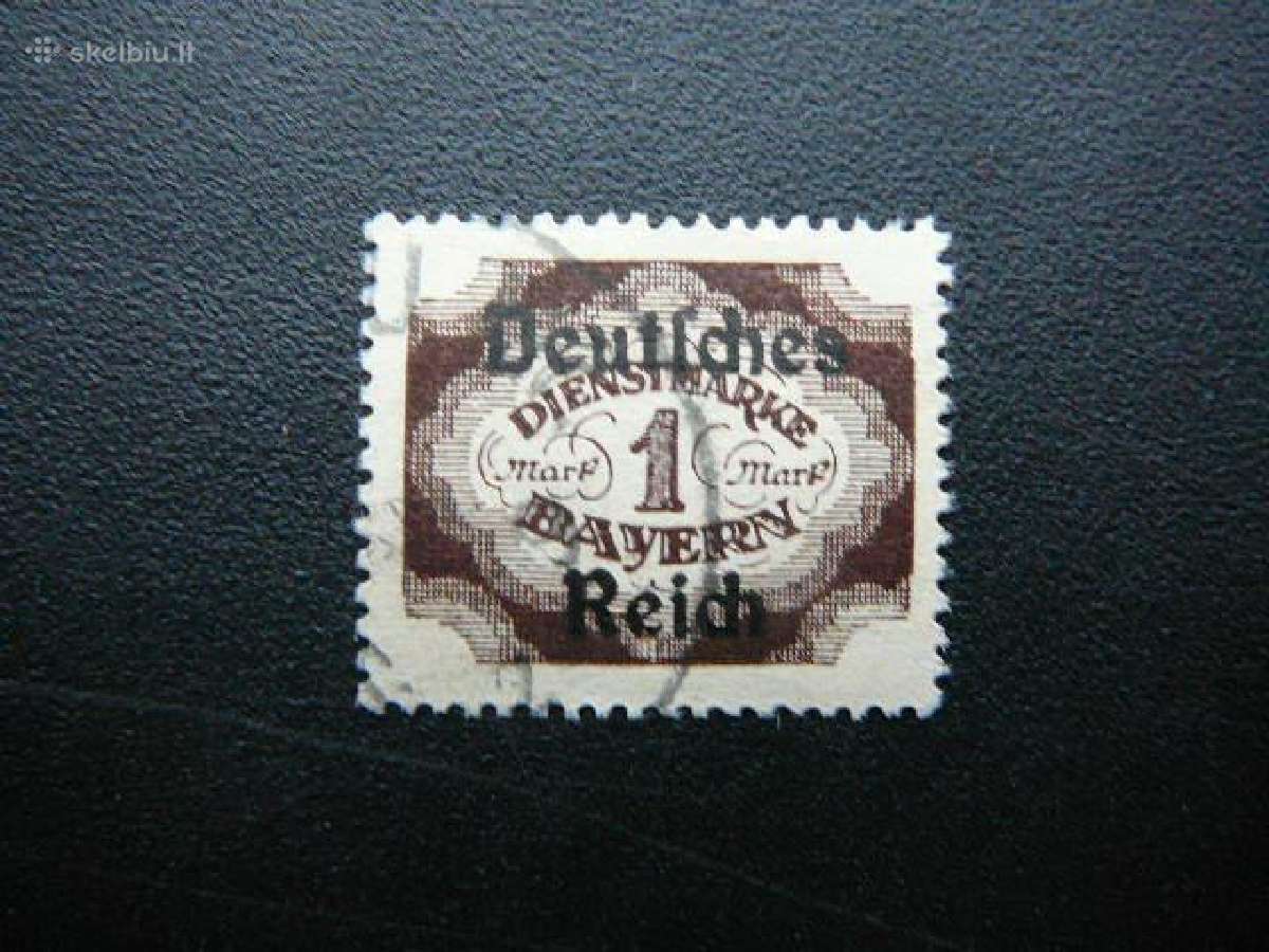 Dienstmarken Bavarija Vokietija 1920 vdm46a