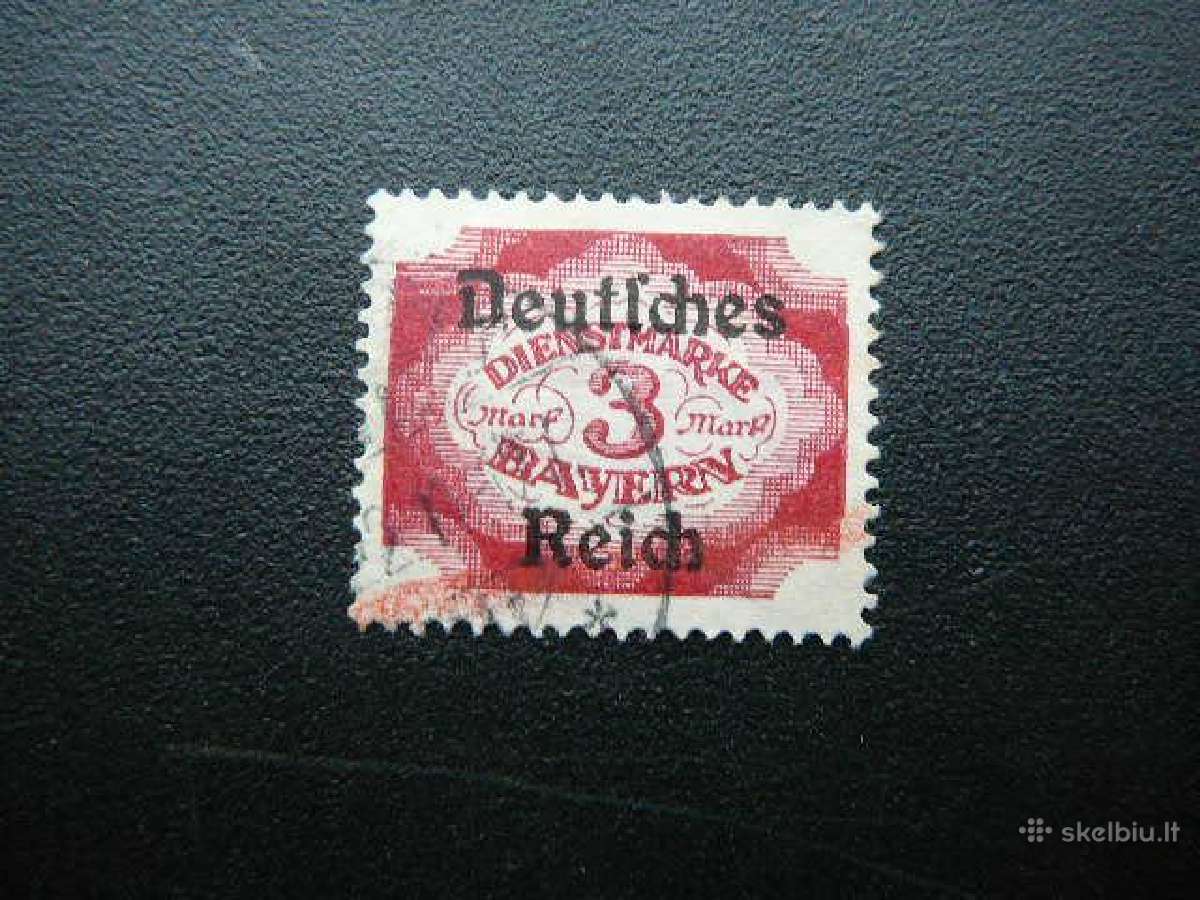 Dienstmarken Bavarija Vokietija 1920 vdm50a